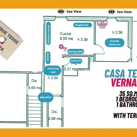 Casa Teresa With Ac And Sea View Balcony * فيرناتْسا